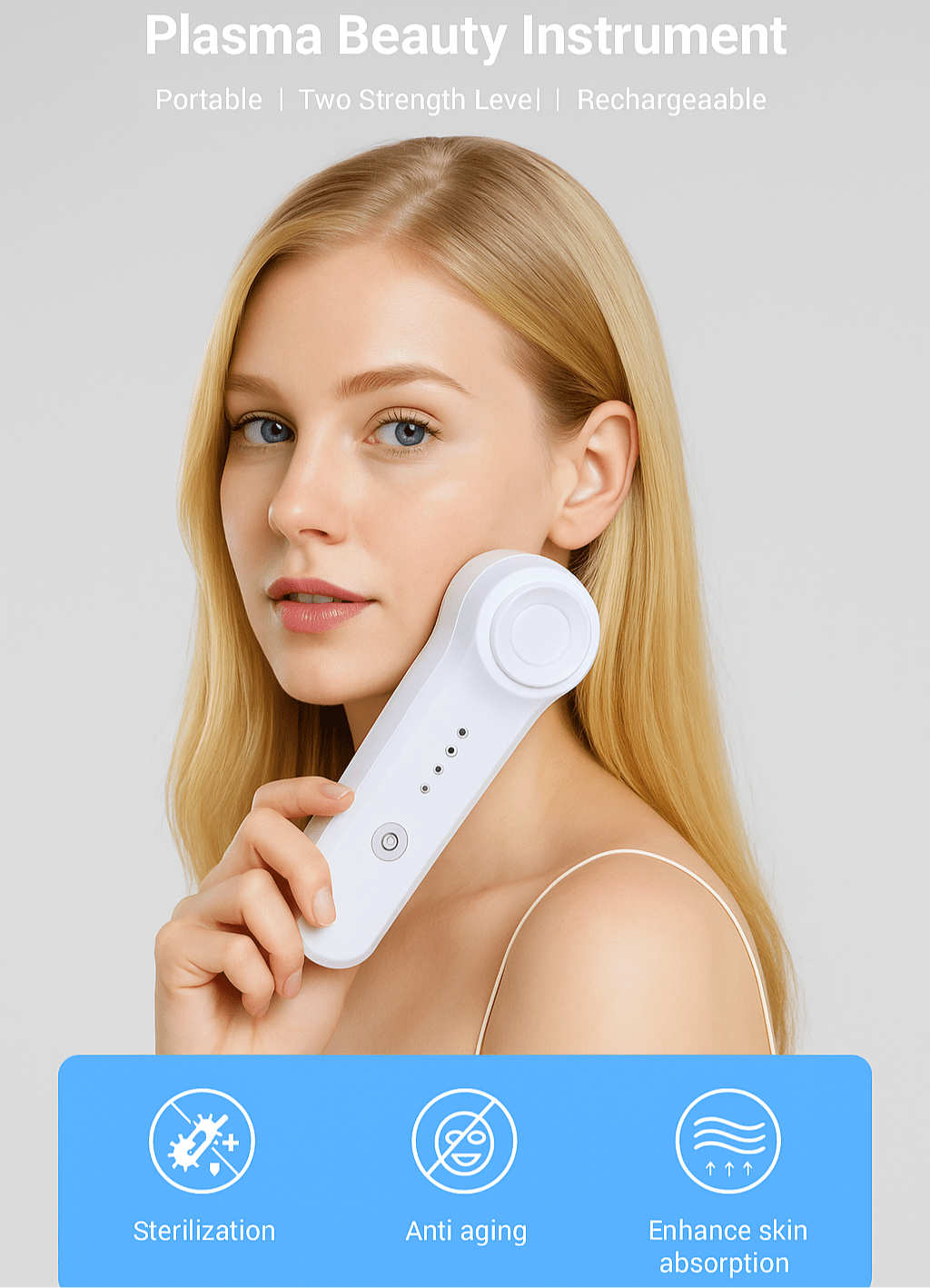 High Frequency Plasma Therapy Cordless Handheld Skincare Device for Acne and Aging - LEINE - LEINE Med Spa- High Frequency Wand for Acne