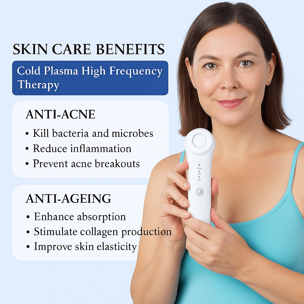 High Frequency Plasma Therapy Cordless Handheld Skincare Device for Acne and Aging - LEINE - LEINE Med Spa- High Frequency Wand for Acne